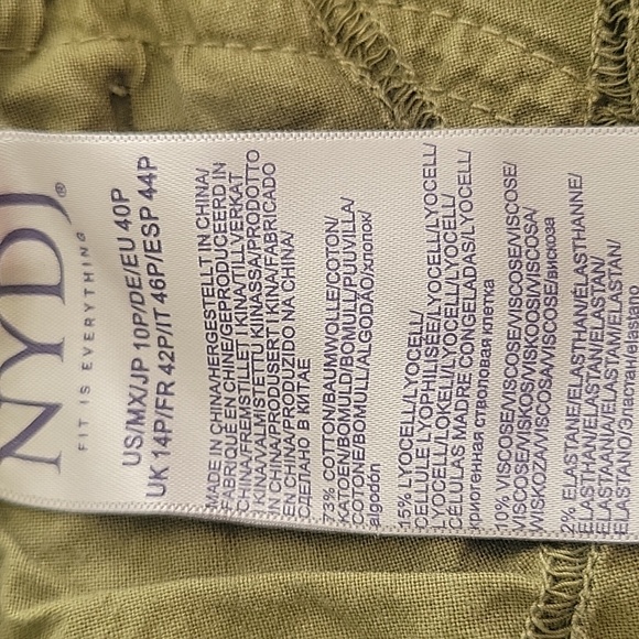 NYDJ NOT YOUR DAUGHTER'S JEANS Women's Green Ankle Cropped Wide Leg Jeans Sz 10 - Picture 6 of 6